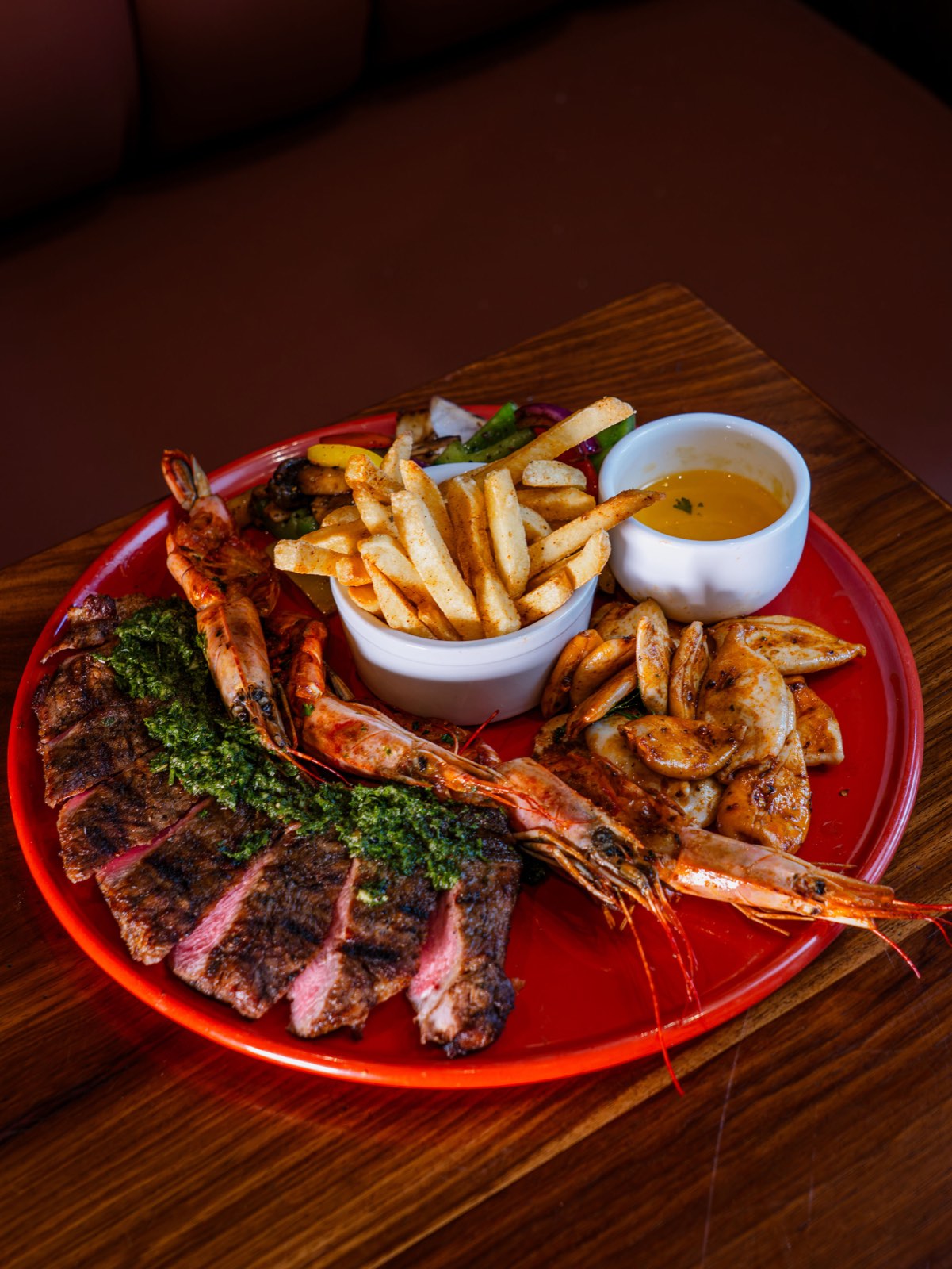 Sharing platter at Fire & Oak Social House, Durban